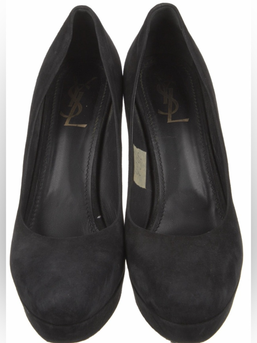 Saint Laurent Black Suede Platform Pumps Size 40